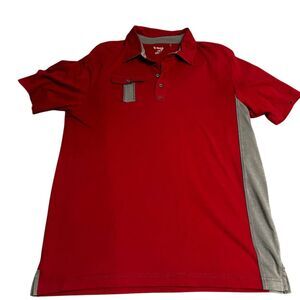 Ogio Men's‎ Polo Shirt Red Size L Unique Design Casual Collared Top